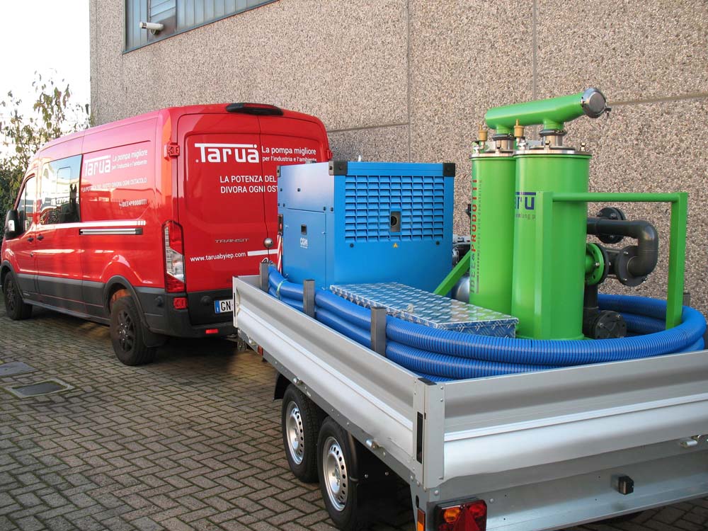 Tarua ® Emergency — pump trailer for civil protection and flood response by IDEE E PRODOTTI