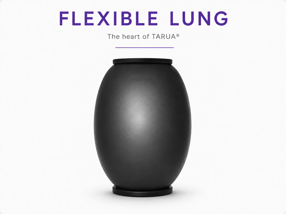 Flexible rubber lung at the heart of the Tarua self priming pump